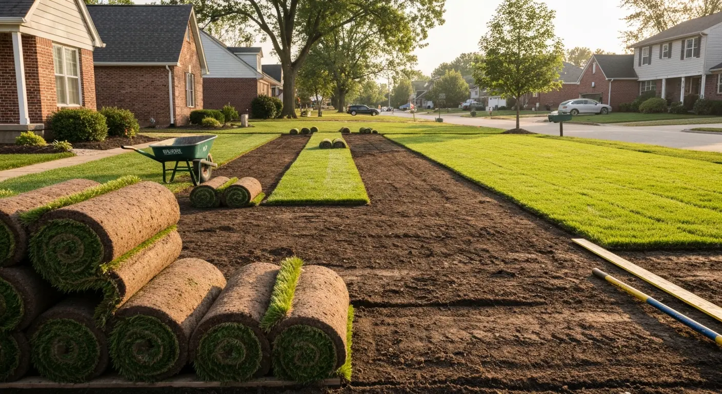Contractor overflow sod work