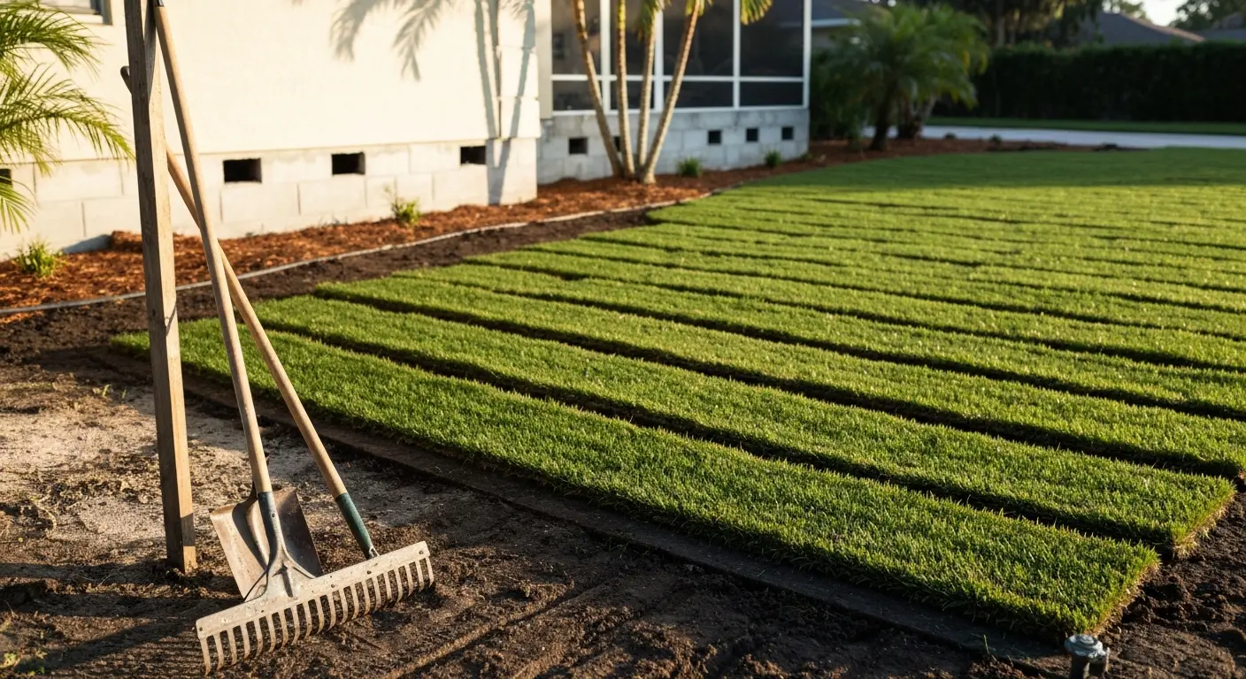 Sod installation project