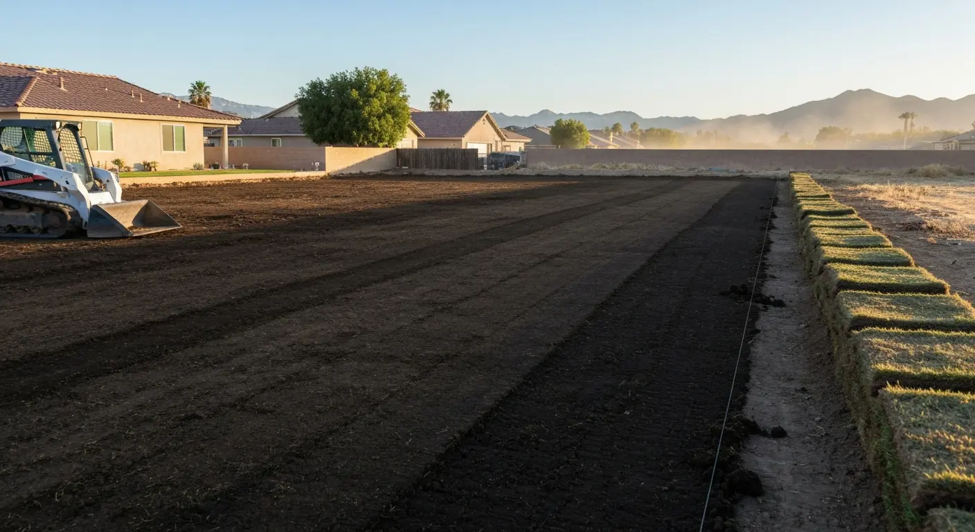 Sod removal and land clearing