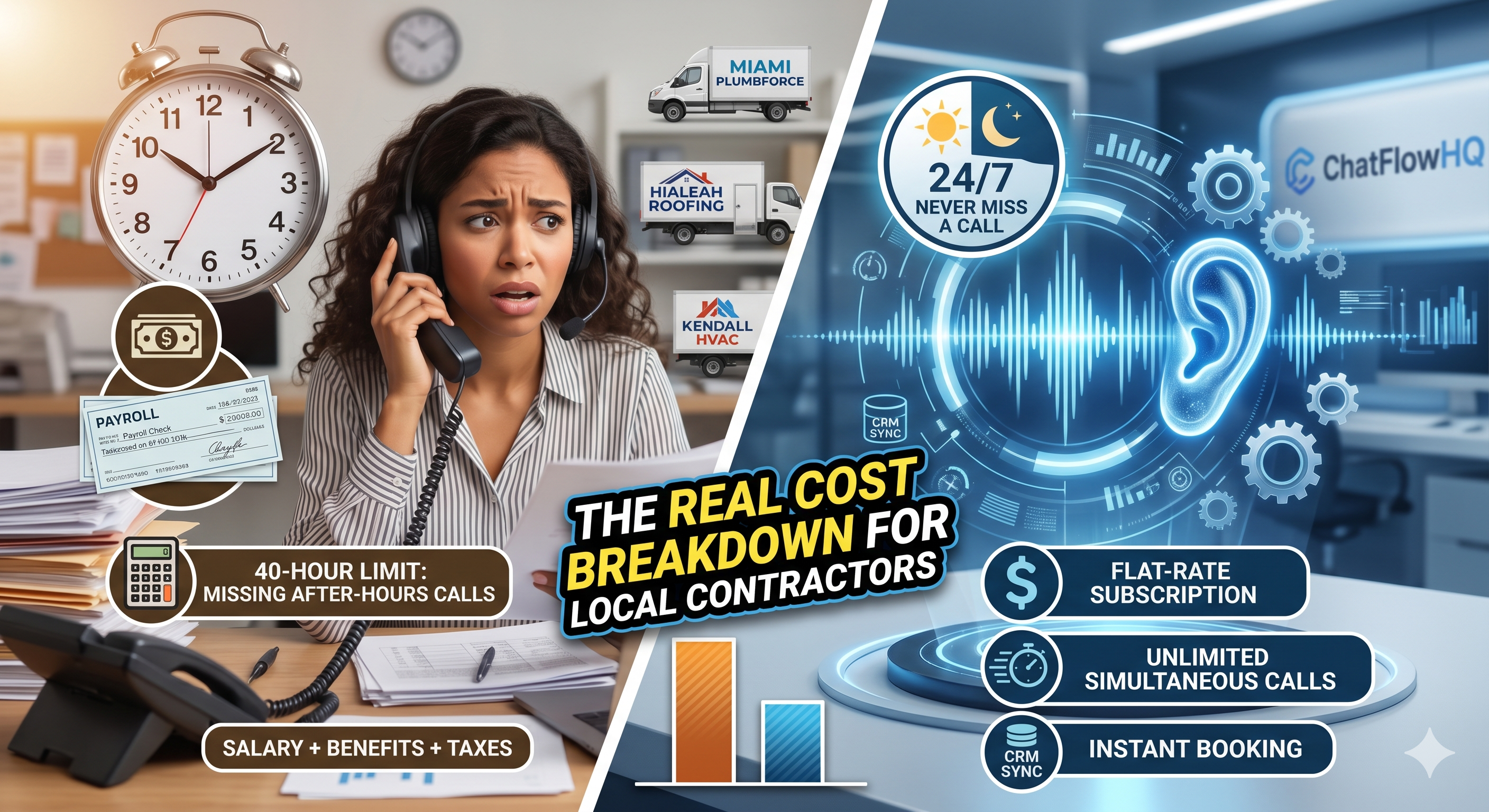 Human Receptionist vs AI Voice Receptionist Human Receptionist vs AI Voice Receptionist