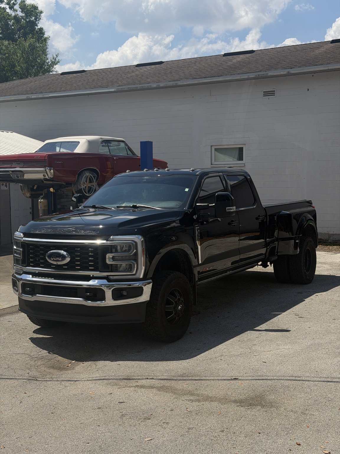 Black SUV at the detailing shop