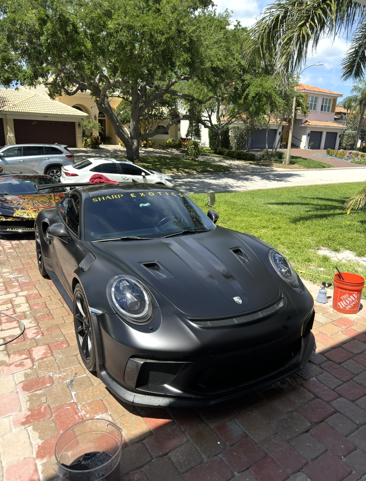 Porsche 911 photographed at a residential detailing appointment