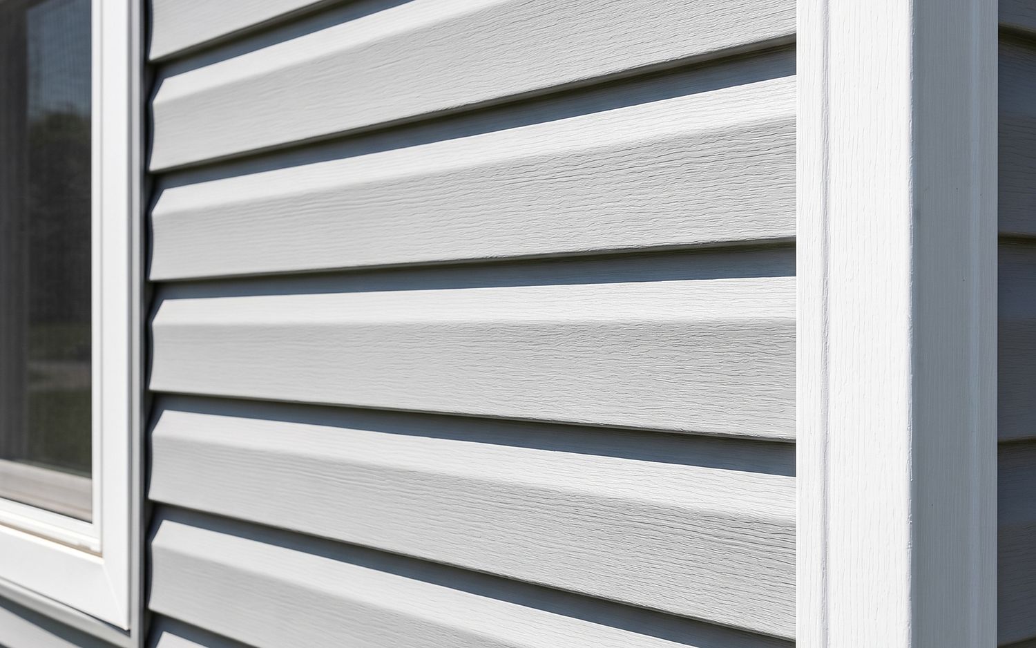 Dutch lap vinyl siding, the concave groove throwing a deeper shadow line