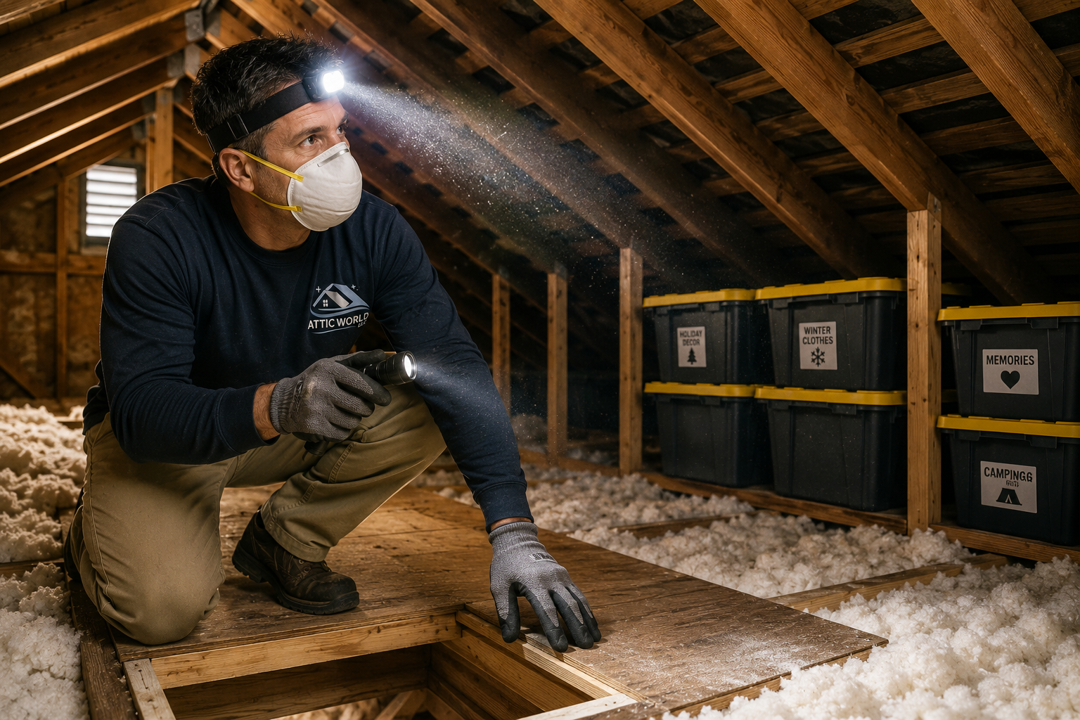 inspection of an attic for unwanted animals