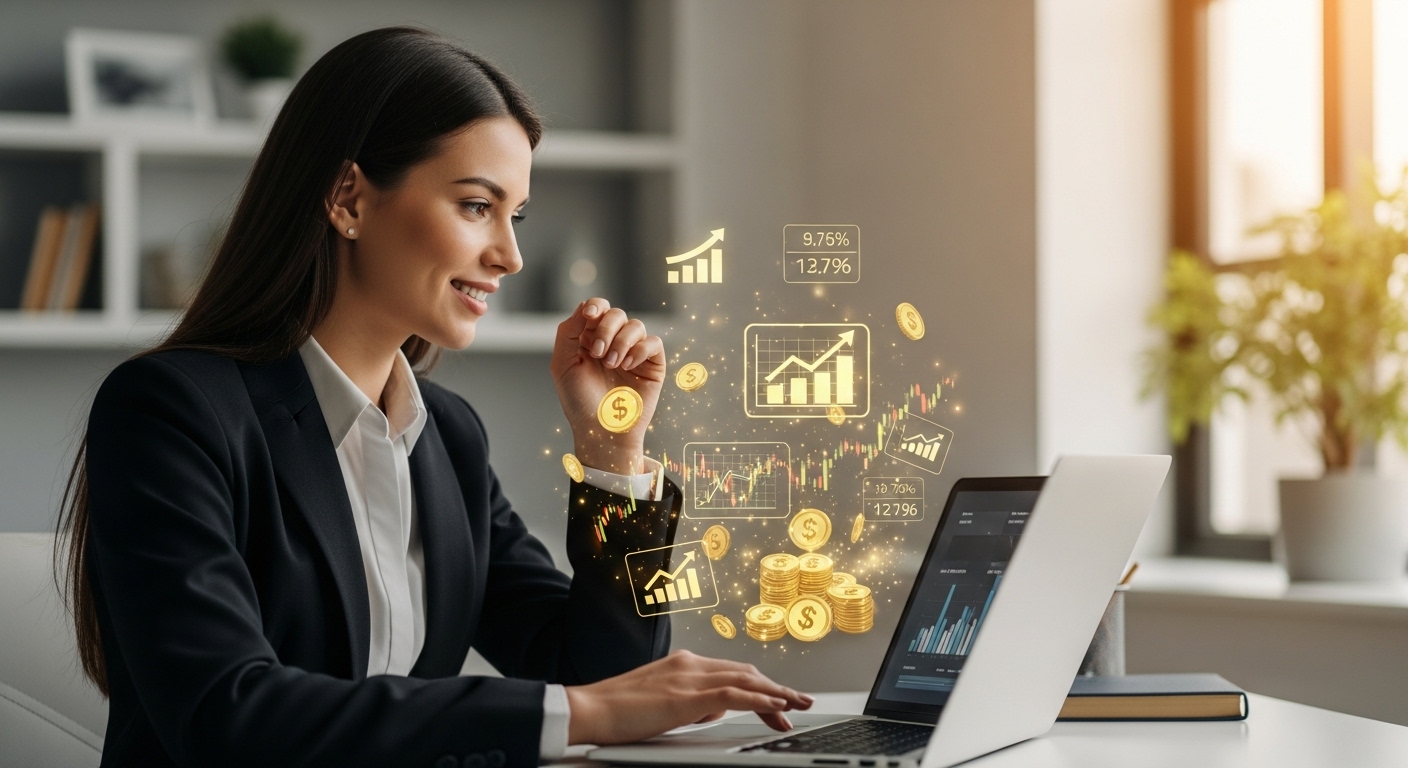 A woman growing her wealth with Mom Boss Circle
