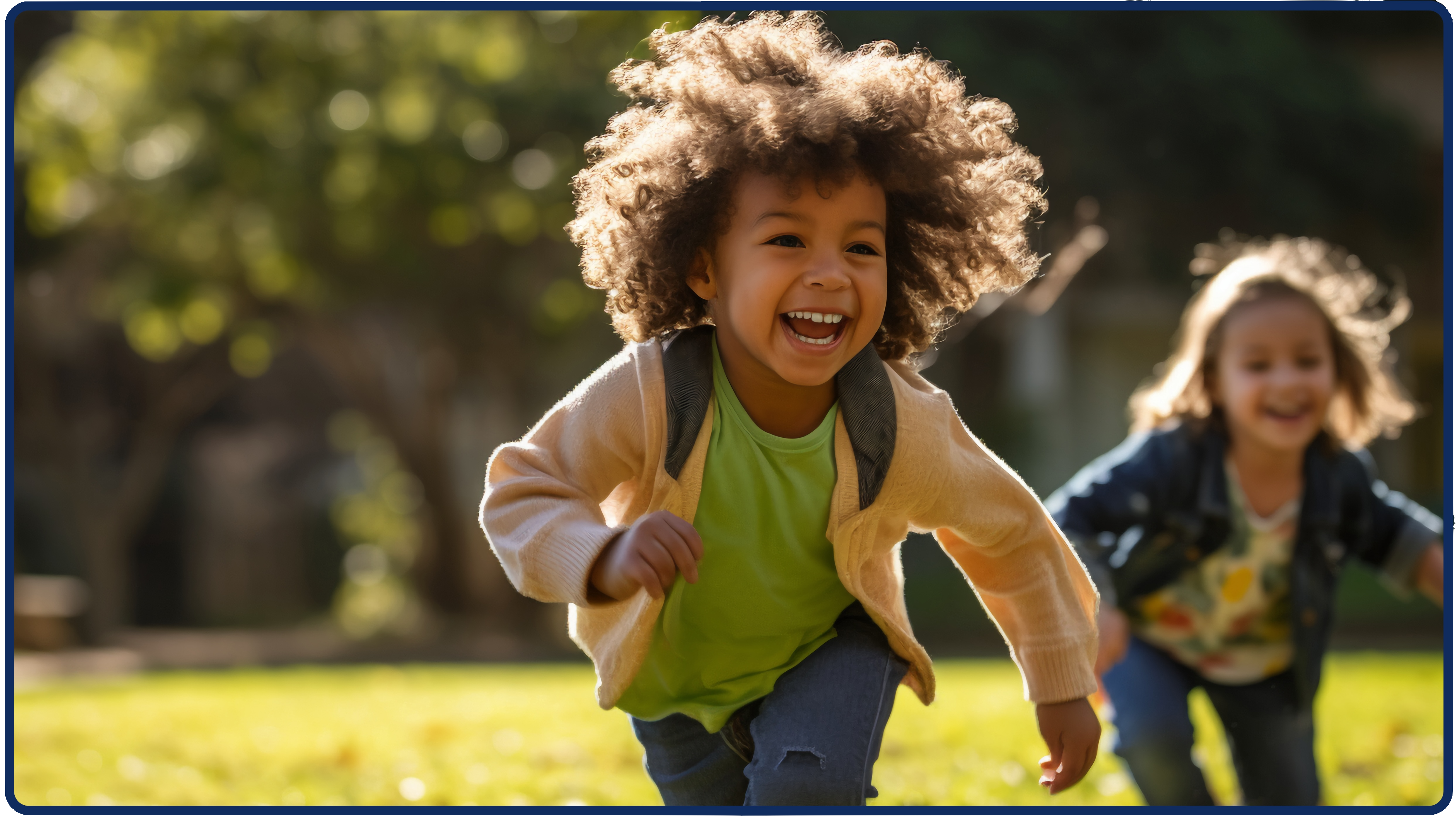 Young ESL child exercising outside to better learn when preparing for the Cambridge Key A2 (KET) exam