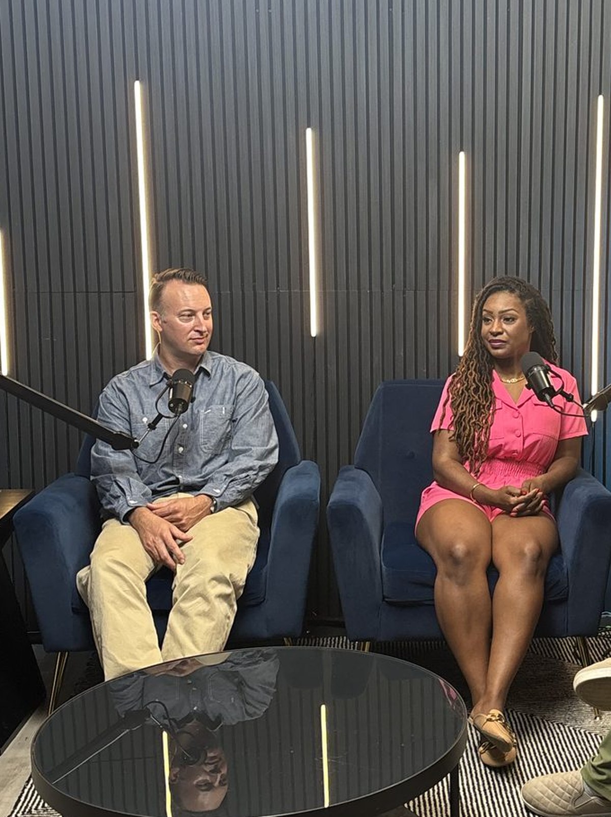 RJ Huebert recording a podcast interview