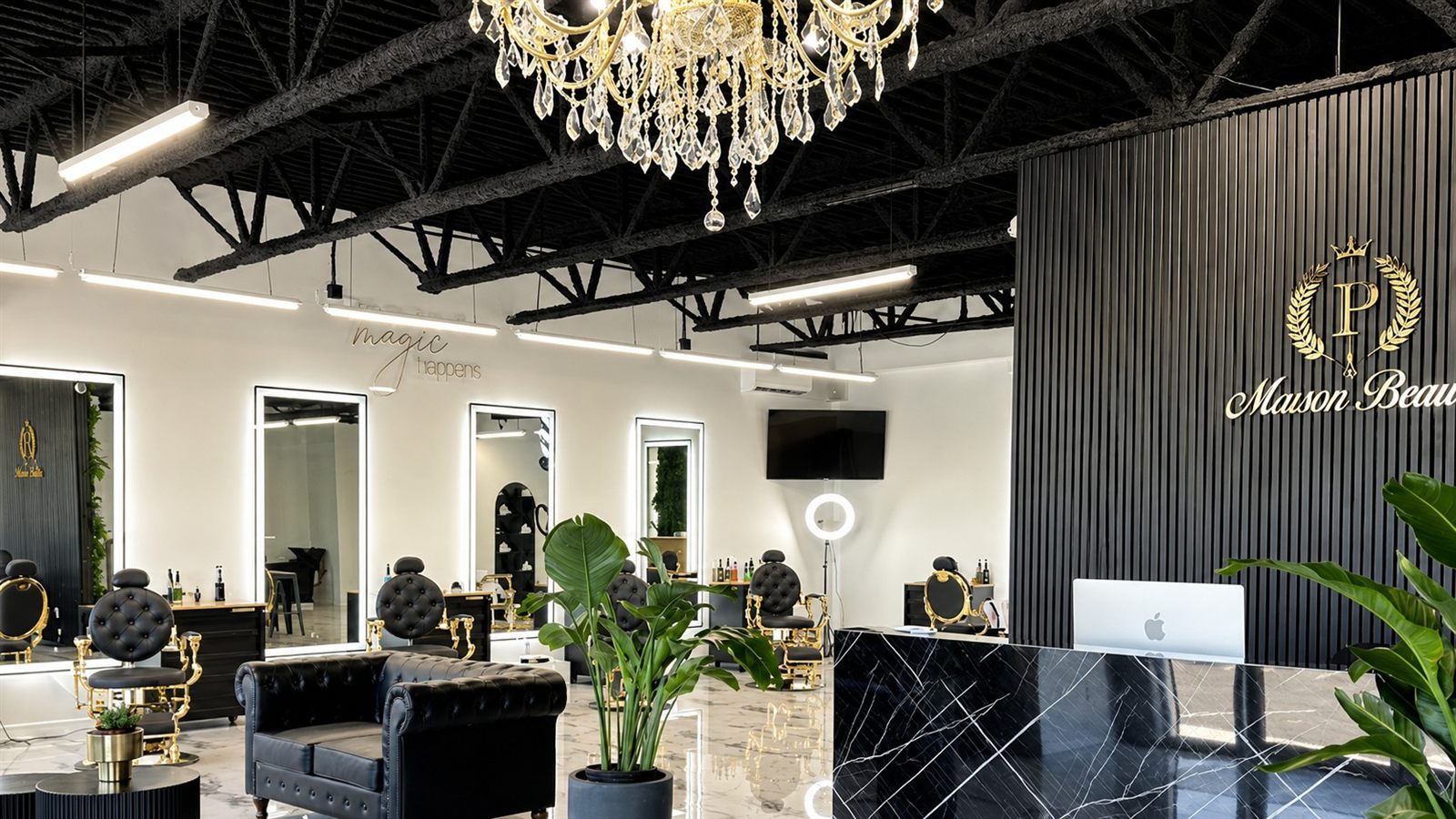 Intérieur du salon de luxe Maison Beauté by Pablo Cutz