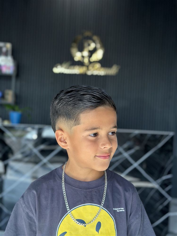 Coupe peignée et dégradé — enfant