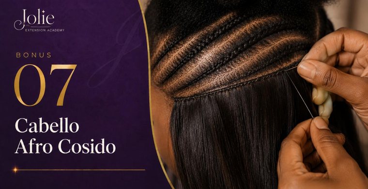 Cabello afro cosido