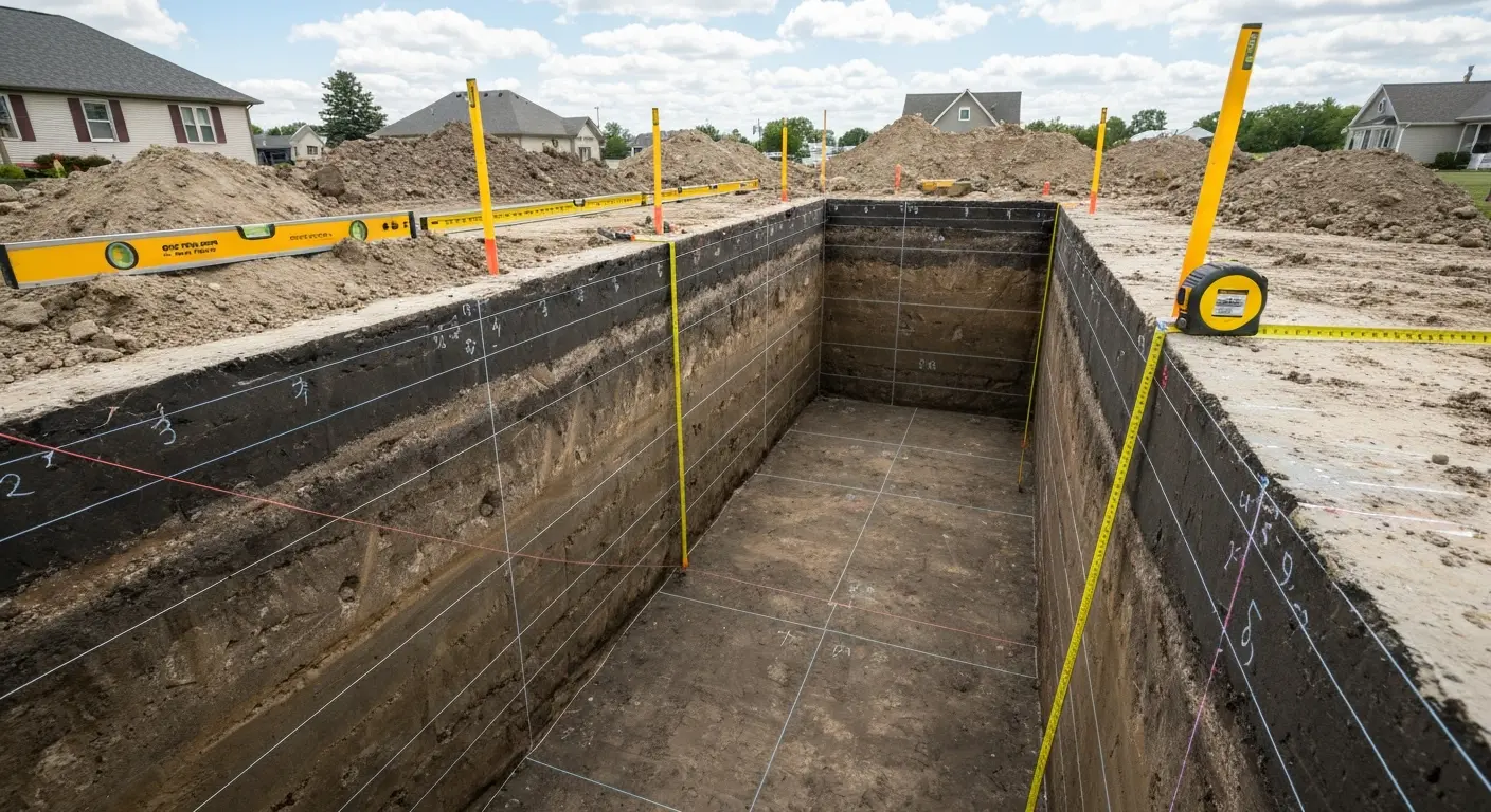 Foundation excavation work