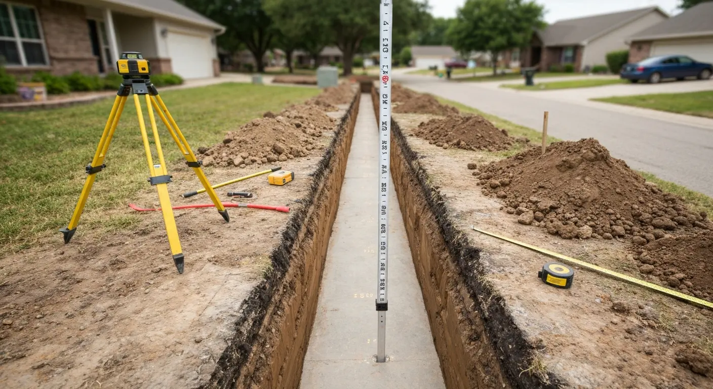 Utility trenching work