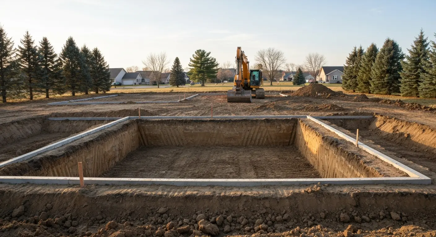 Foundation excavation in Pennington County