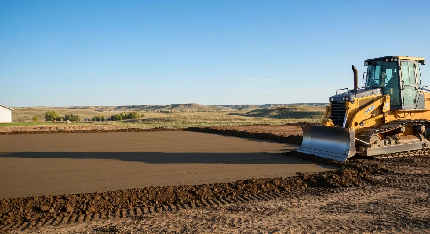 Site preparation and grading in Whitewood