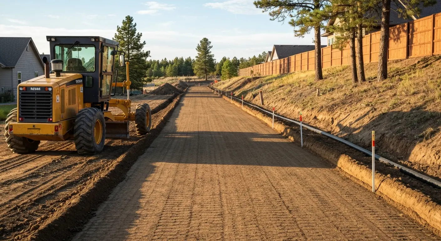Road and utility grading