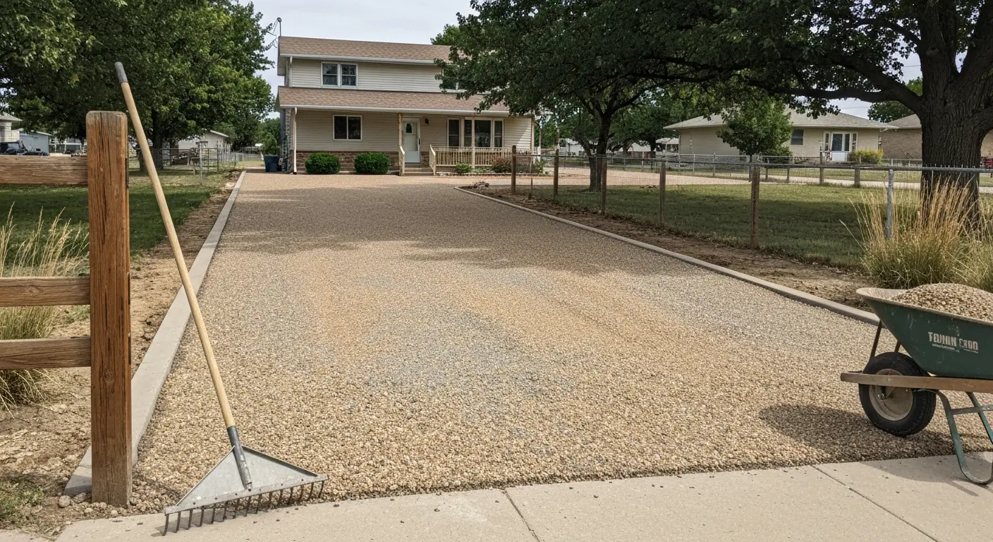 Driveway gravel project in Whitewood
