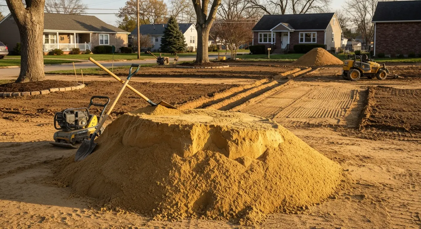 Fill sand for landscaping and site preparation