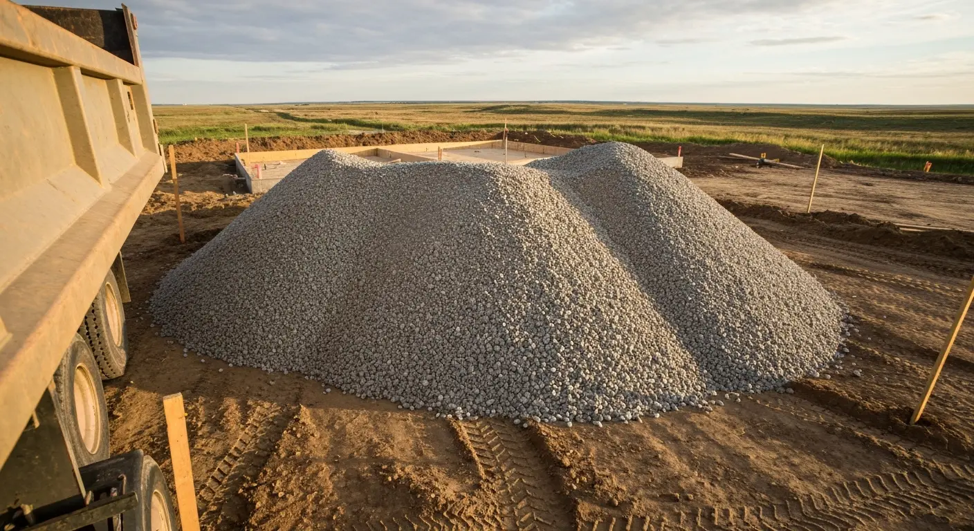 Construction gravel material delivery