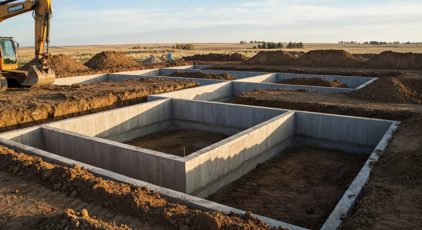 Foundation excavation work