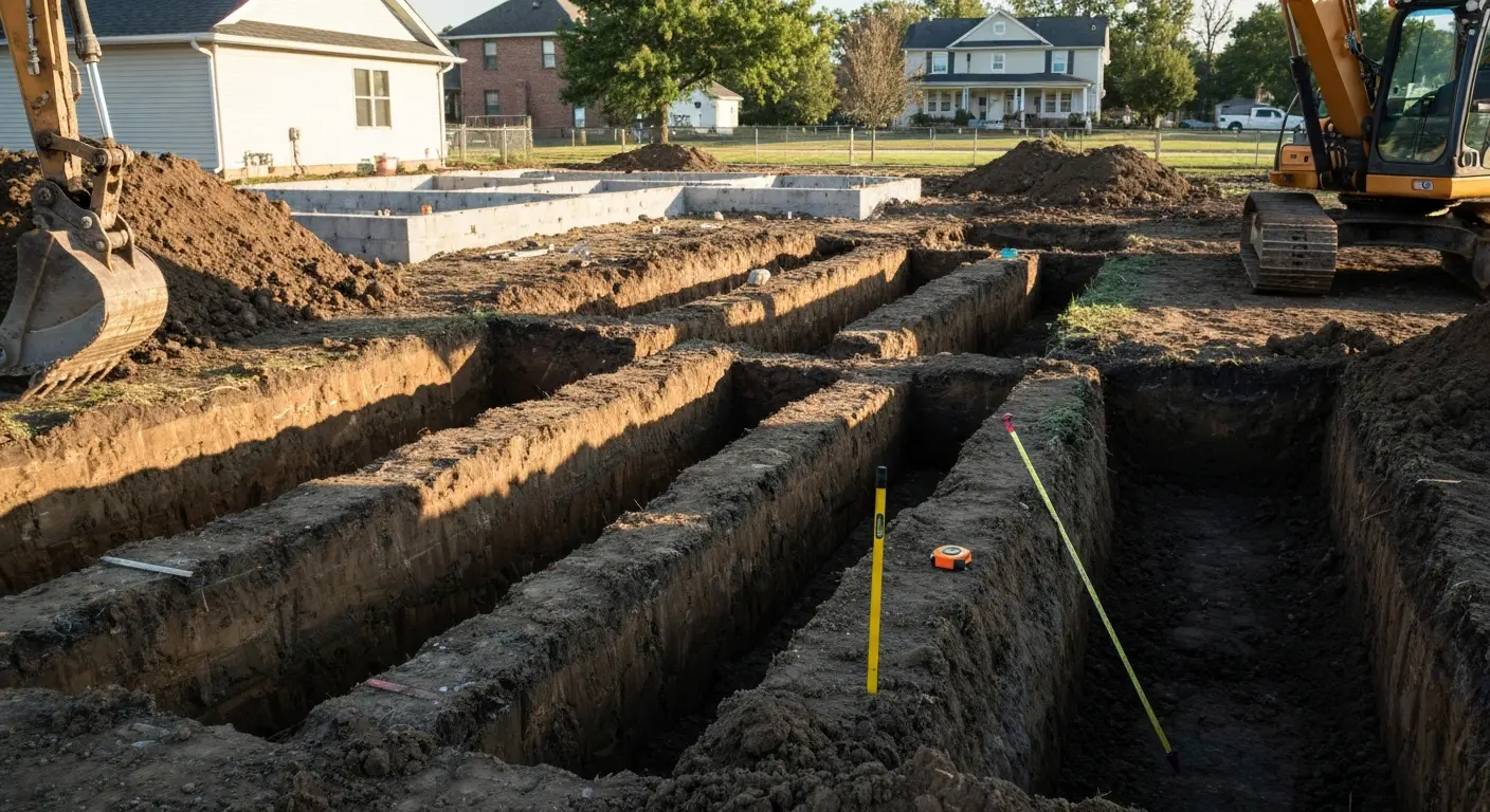 Foundation excavation work