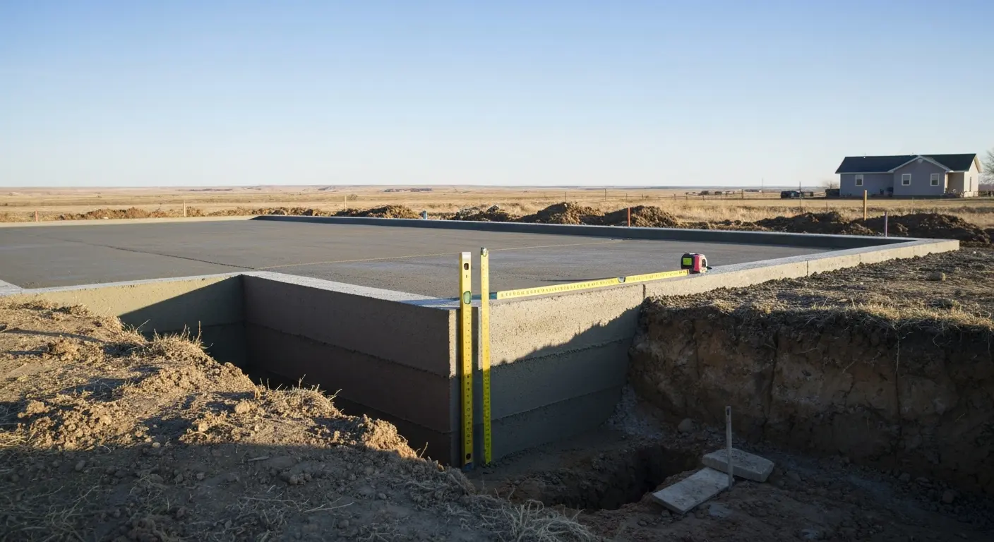 New concrete foundation