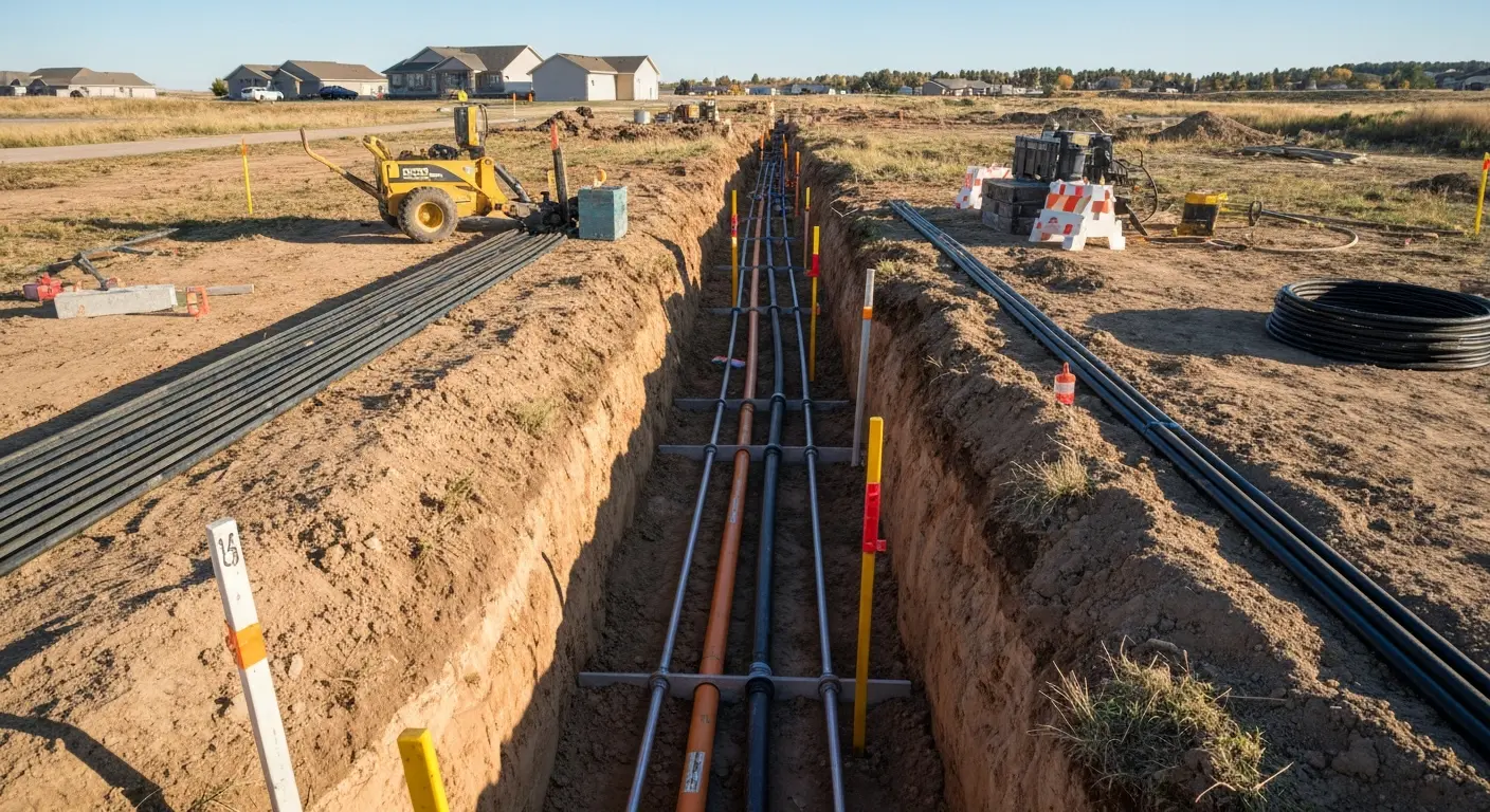 Utility and road work