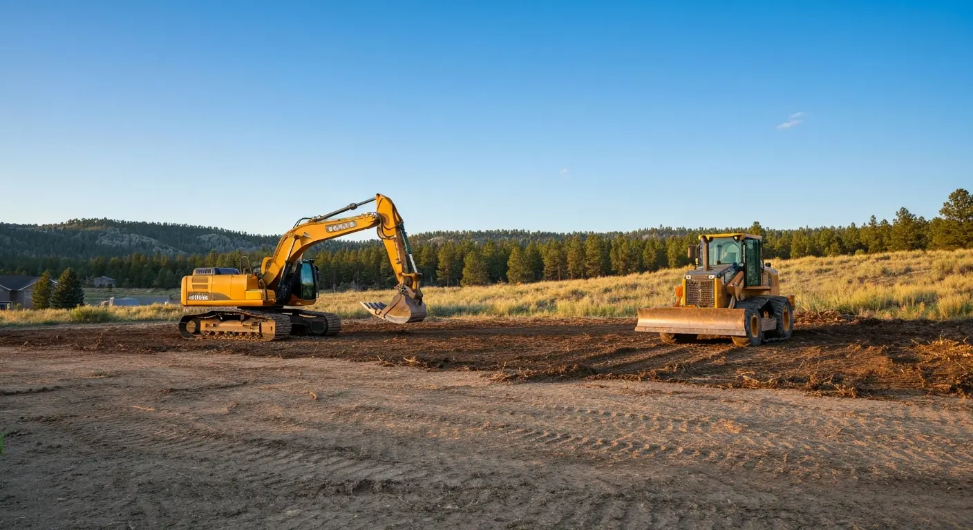 Land clearing near Dinosaur Park