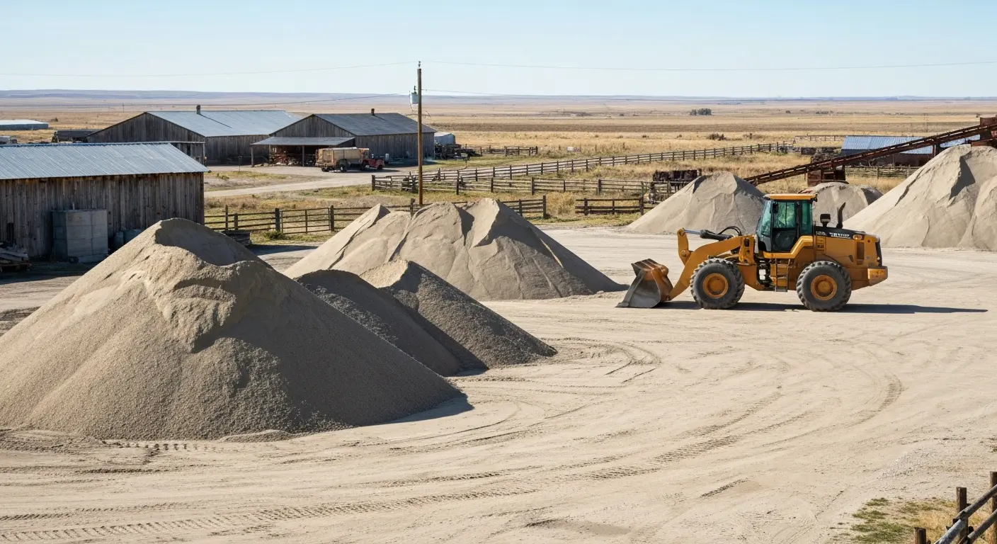Concrete sand pile for construction