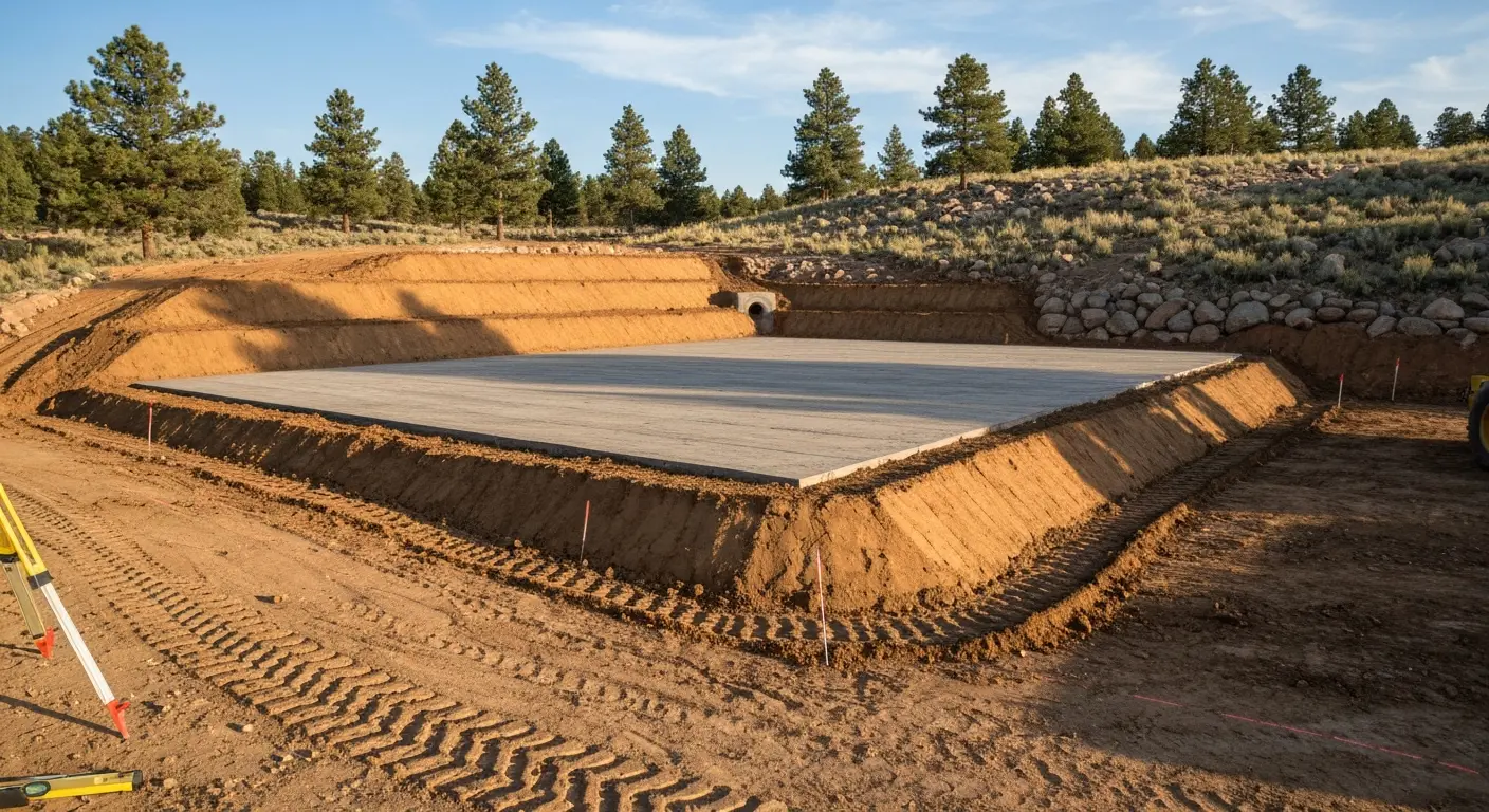 Site development grading on Black Hills property