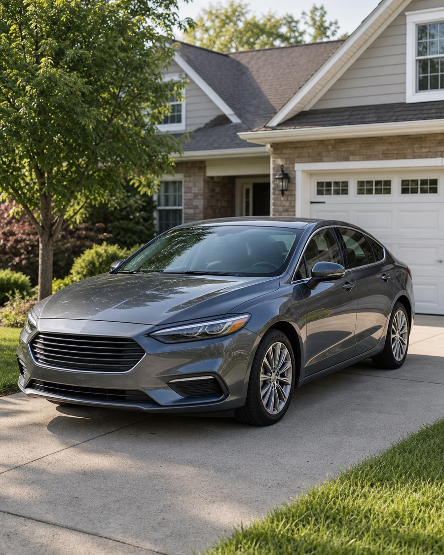 Passenger vehicle parked outside a Missouri home