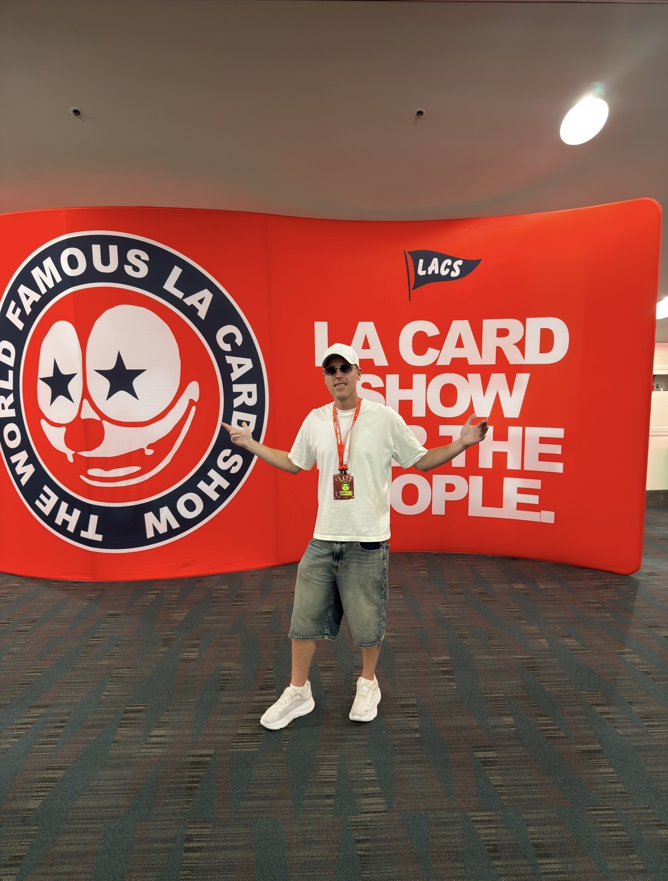 Tim from Tilted Sports Cards vending at the LA Card Show