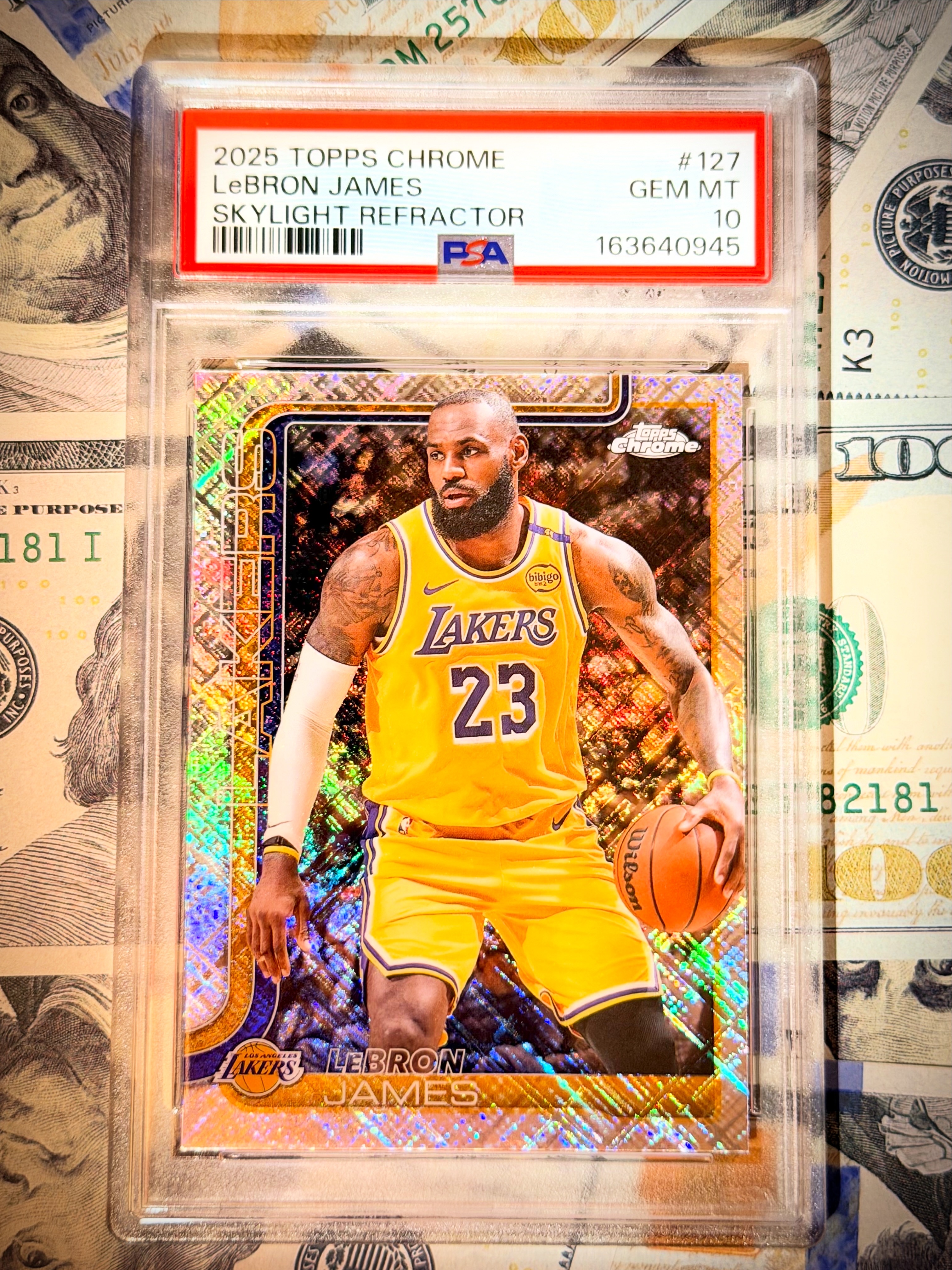 Freshly graded sports card from a Tilted Sports Cards submission