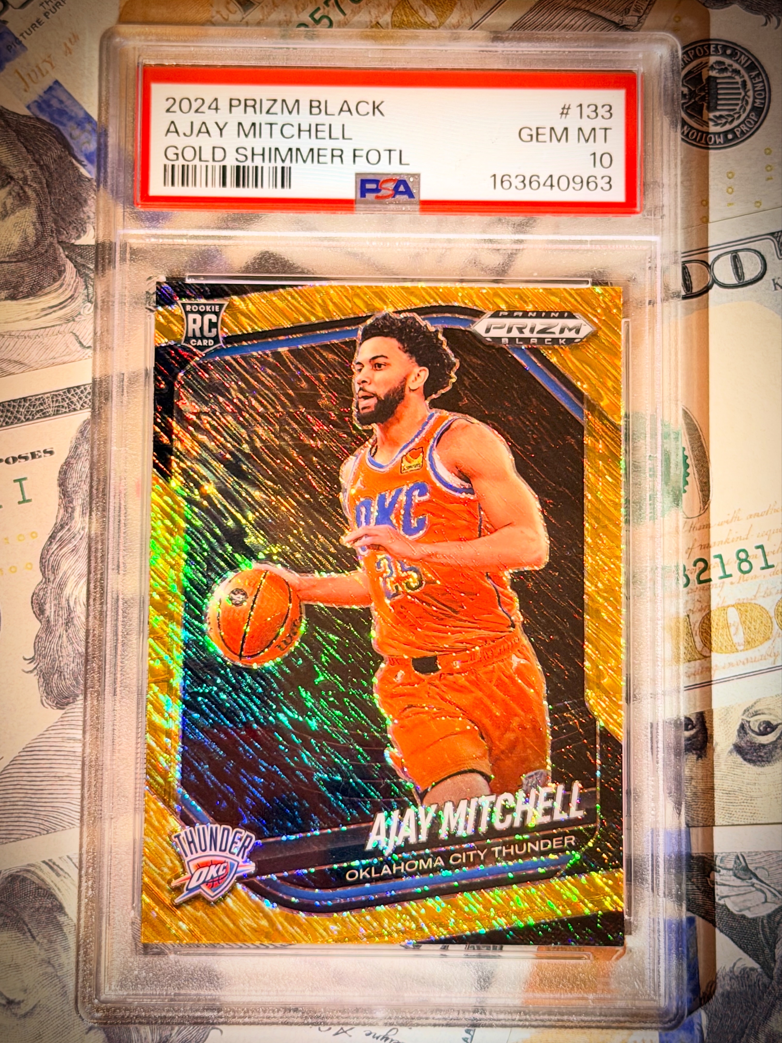 Freshly graded sports card from a Tilted Sports Cards submission