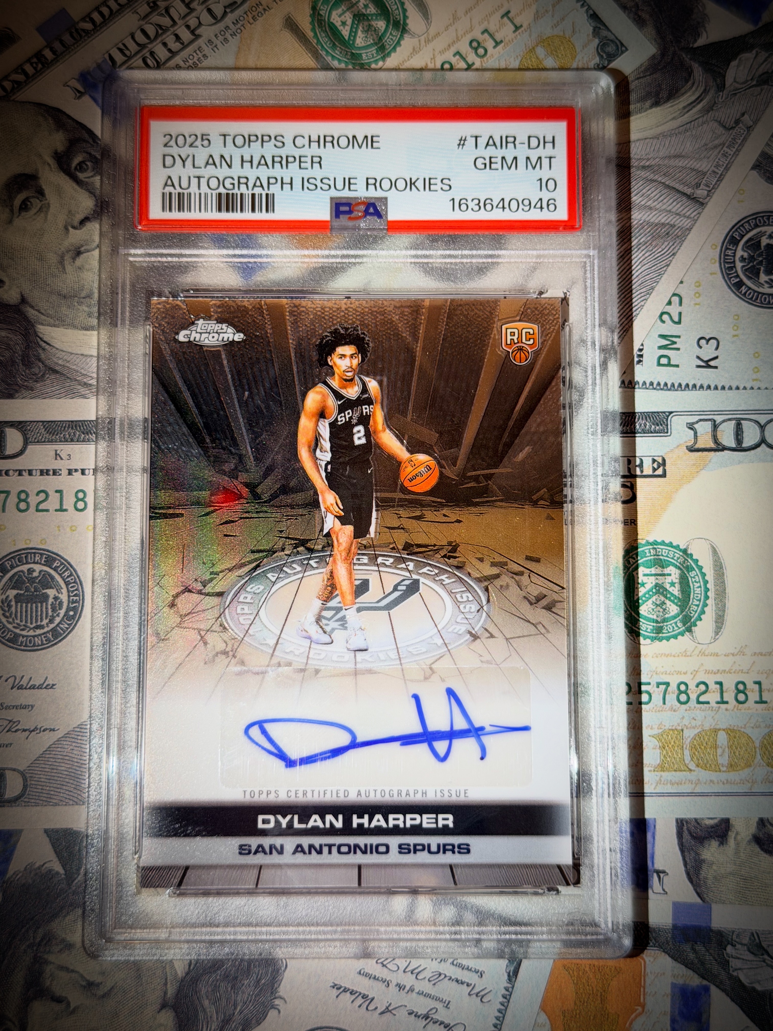 Freshly graded sports card from a Tilted Sports Cards submission