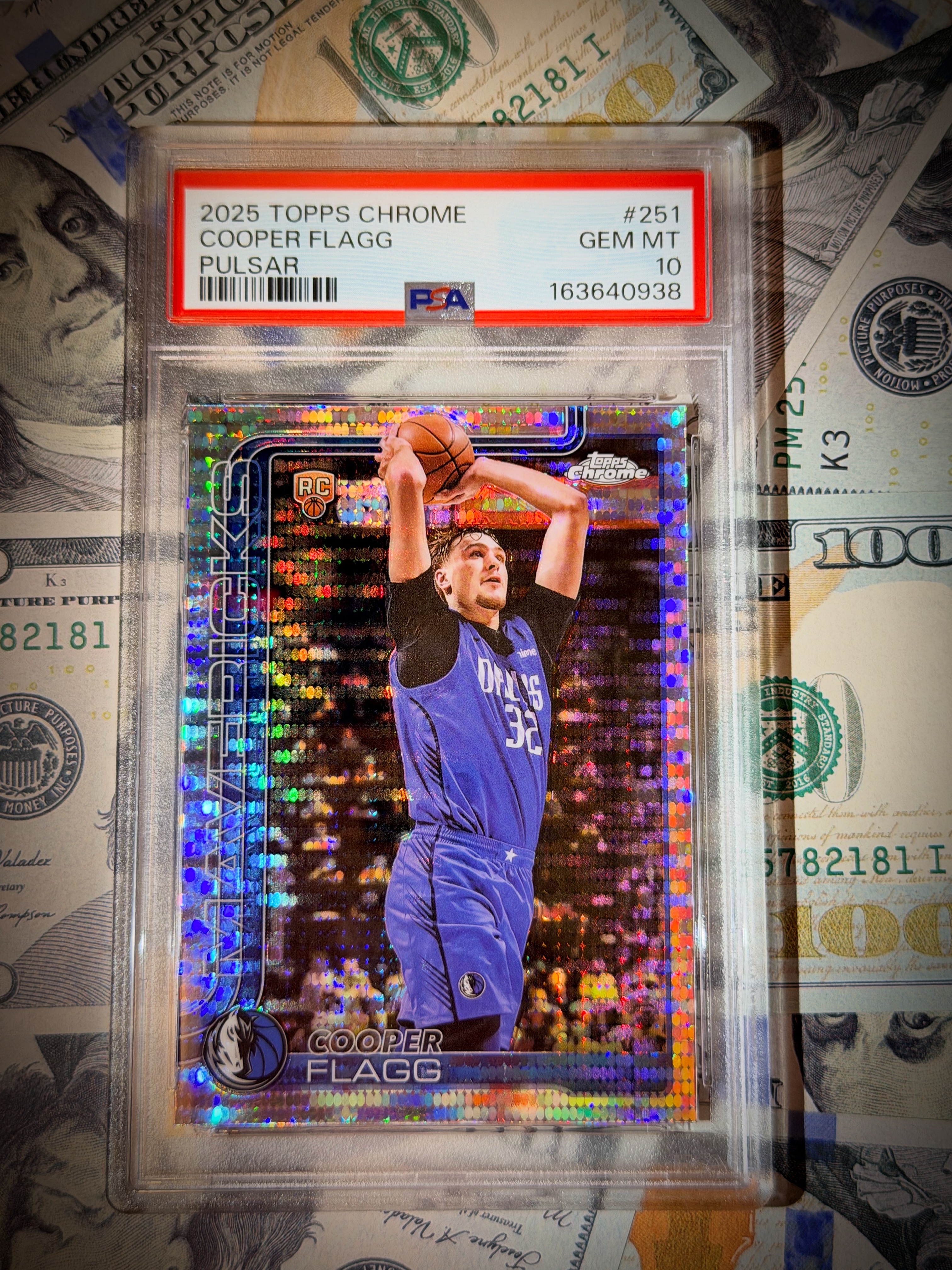 Freshly graded sports card from a Tilted Sports Cards submission