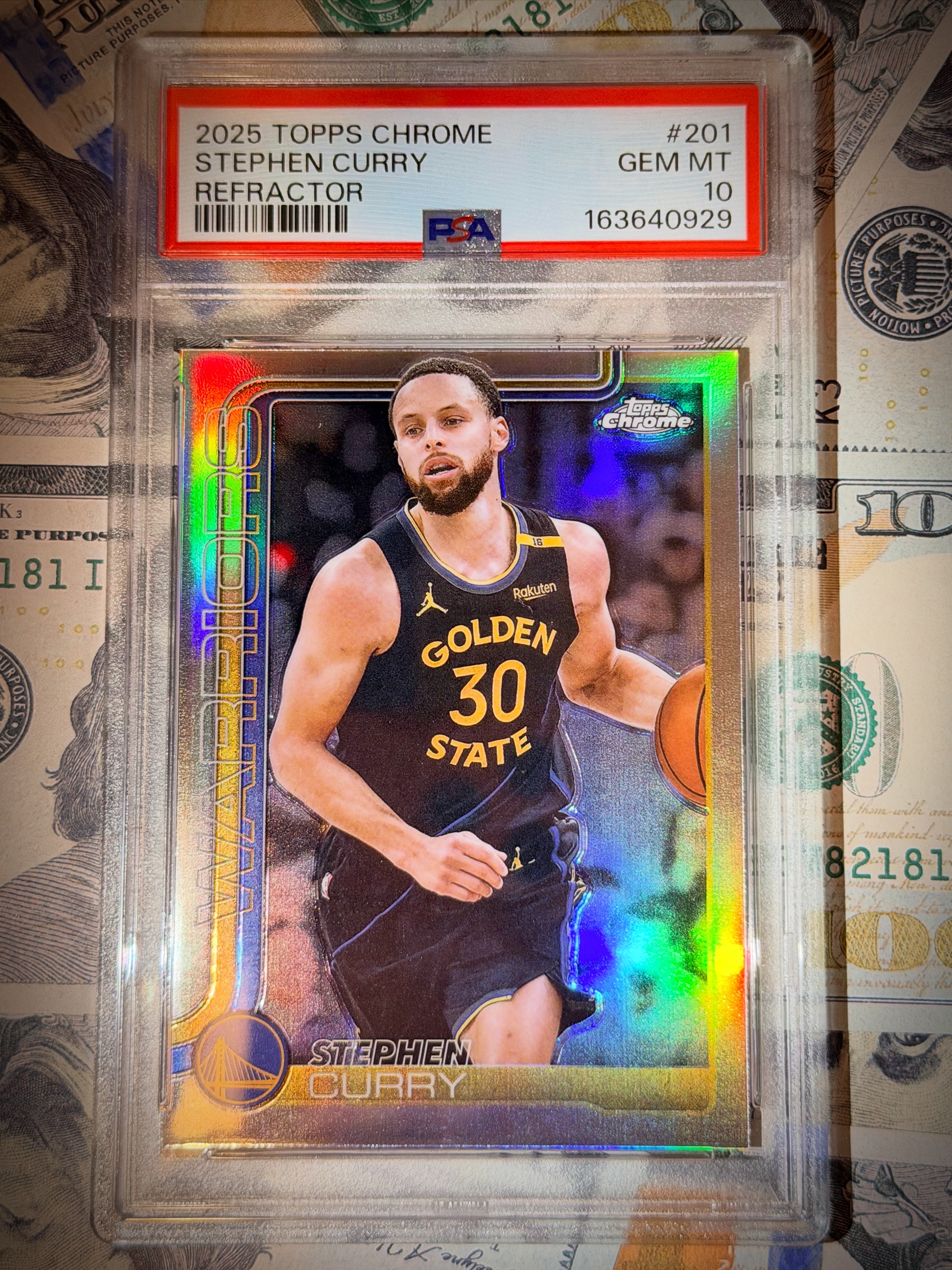 Freshly graded sports card from a Tilted Sports Cards submission