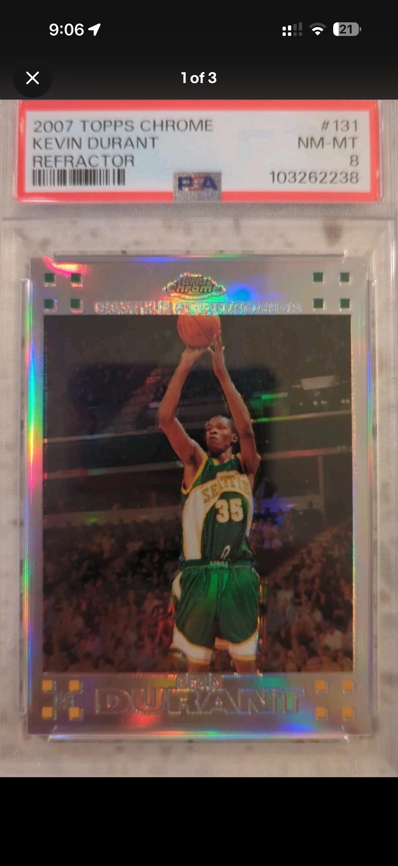 Sports card recently purchased by Tilted Sports Cards in Orange County California