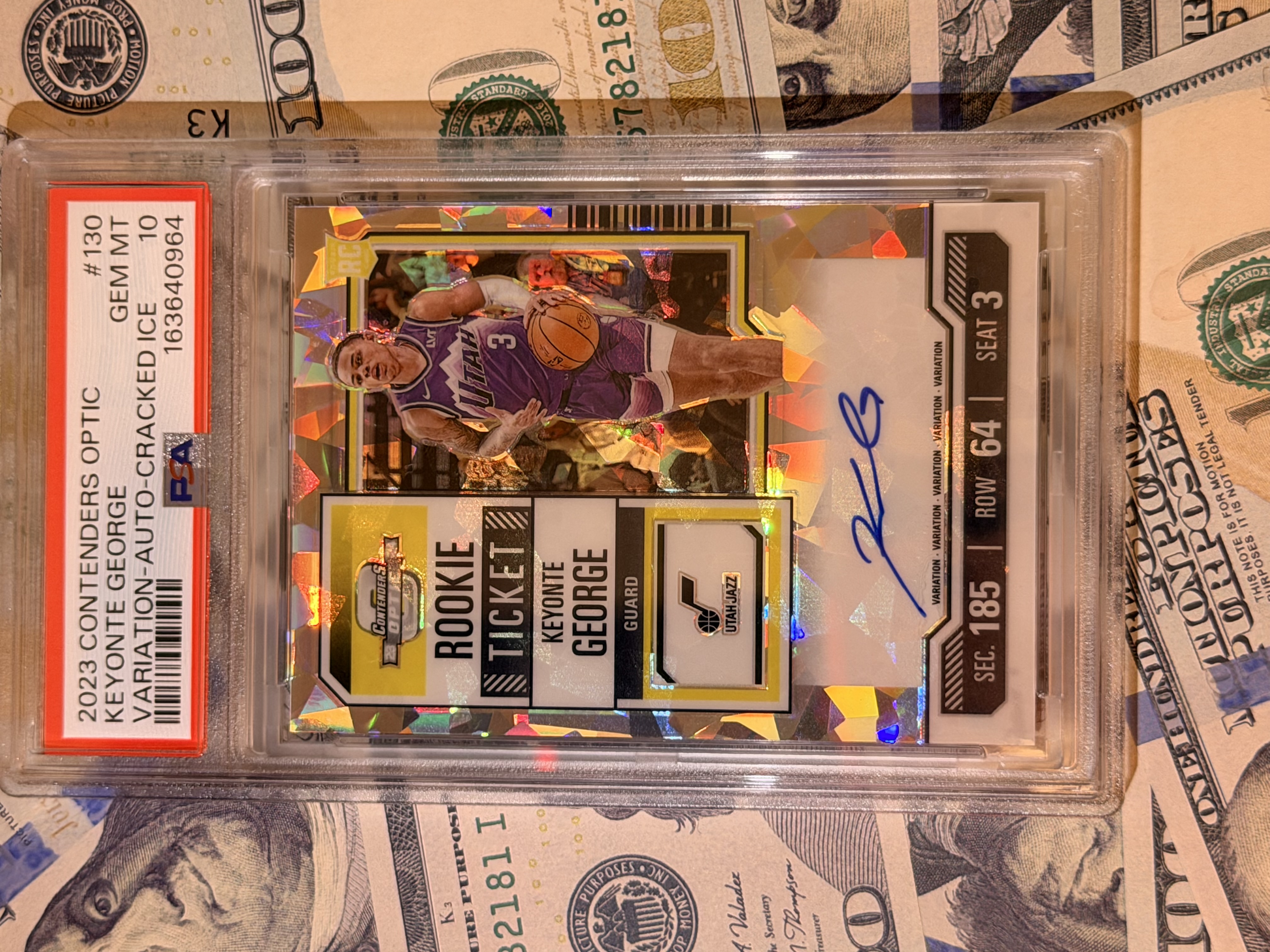 Freshly graded sports card from a Tilted Sports Cards submission