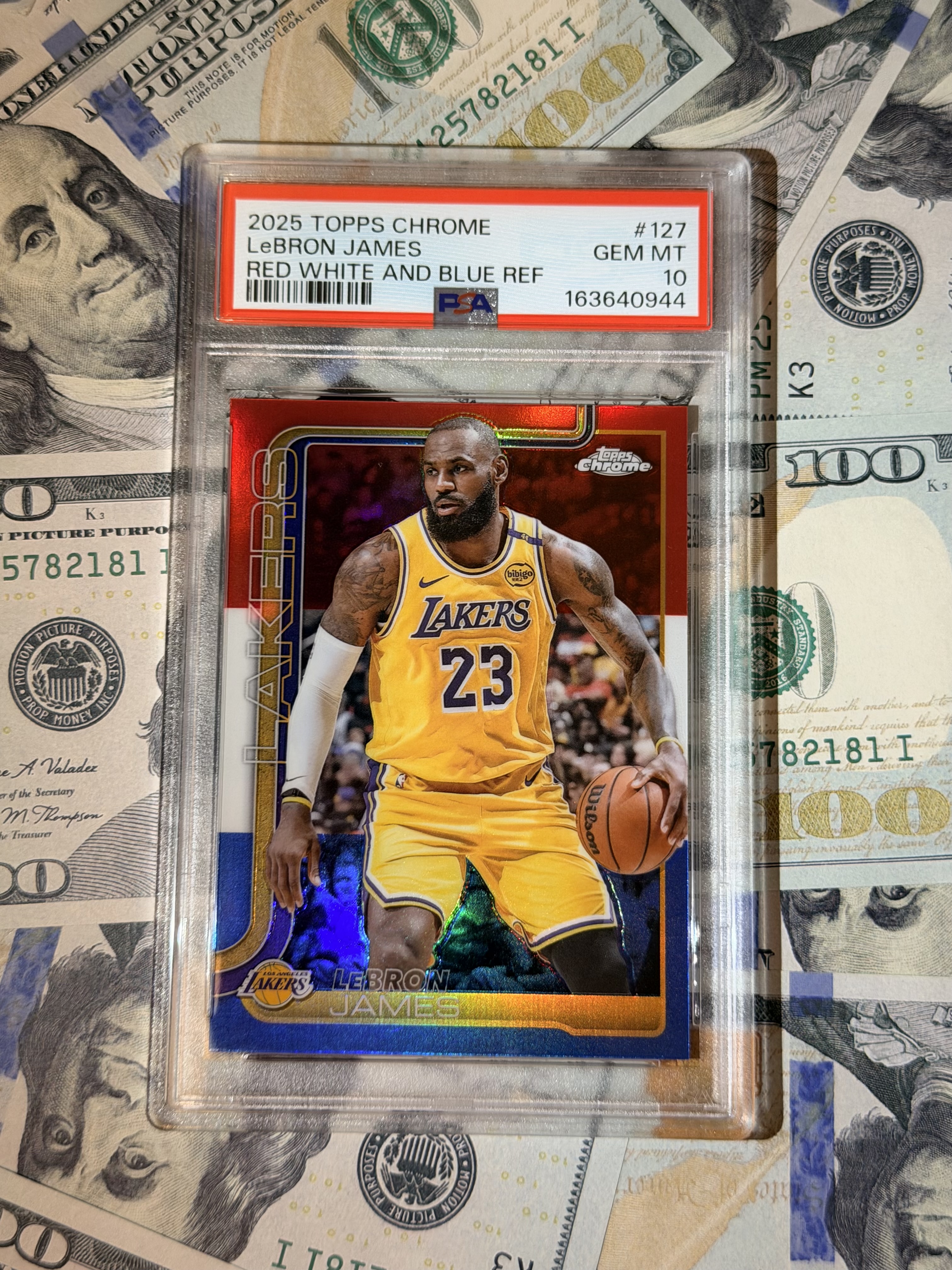 Freshly graded sports card prepared by Tilted Sports Cards
