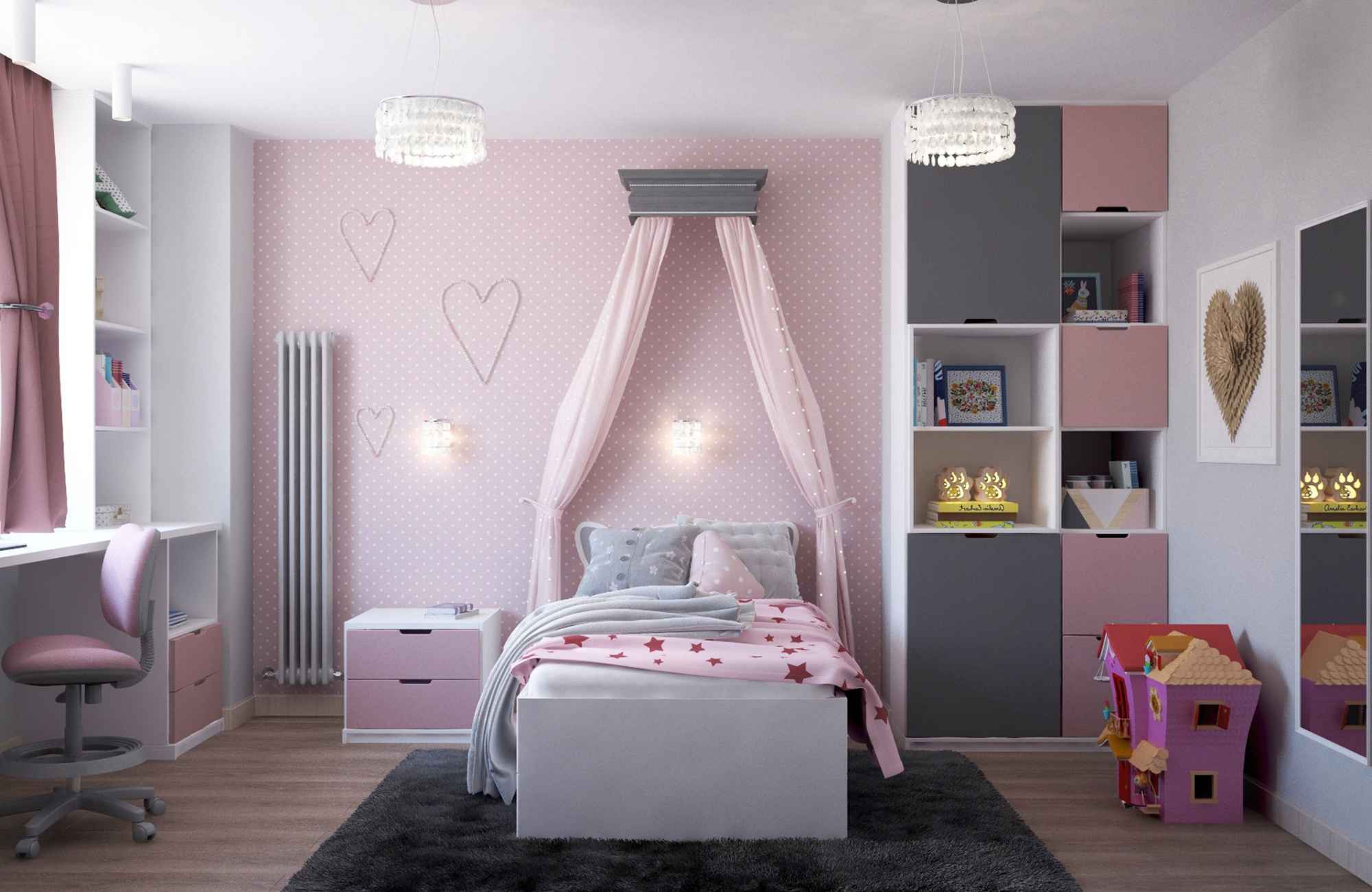 straighten-up-homes-torrance-ca-organizing-kids-rooms-girls-bedroom-with-canopy-vertical-shelf-storage-pink-and-gray-simplified straighten-up-homes-torrance-ca-organizing-kids-rooms-girls-bedroom-with-canopy-vertical-shelf-storage-pink-and-gray-simplified
