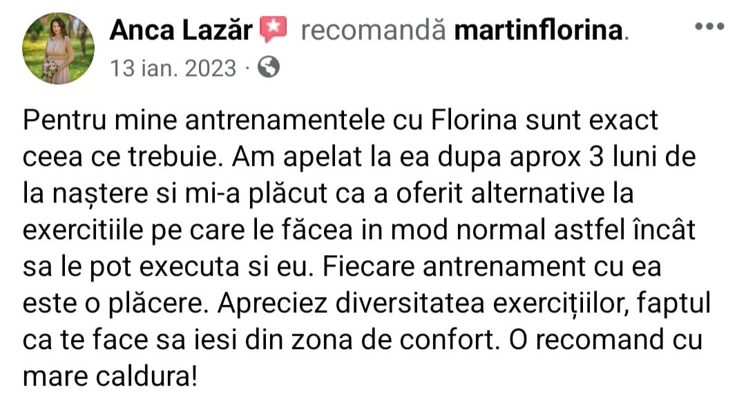 Recenzie scrisă client FHT