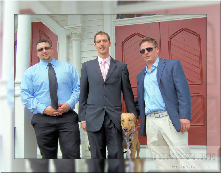 Geno as best man at Timmy's wedding