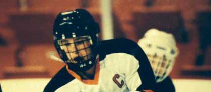 Geno playing hockey