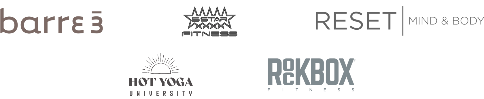 SYNX Client Logos - Fitness Studios and Gyms