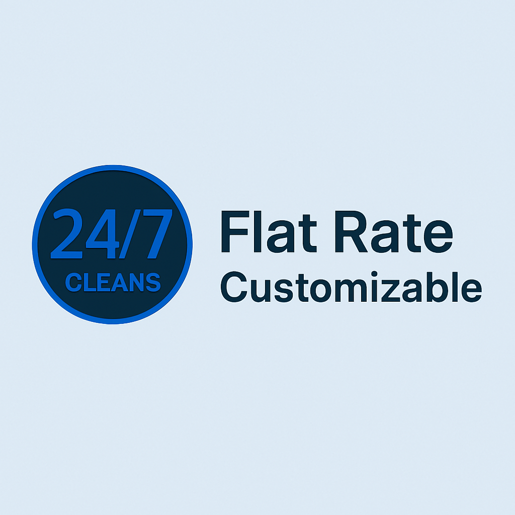 Flat Rate and Customizable 247 Cleans