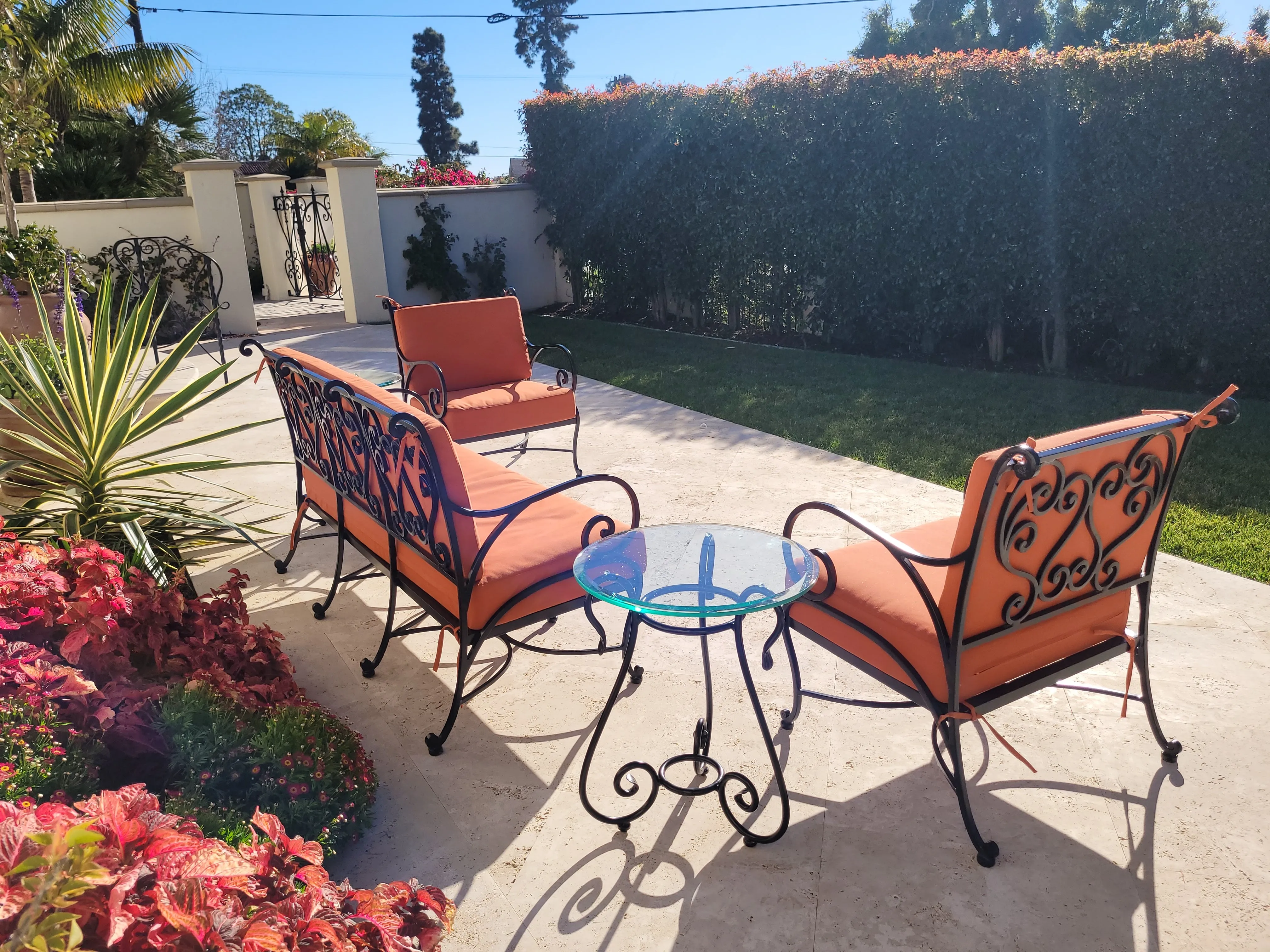Custom iron bench
