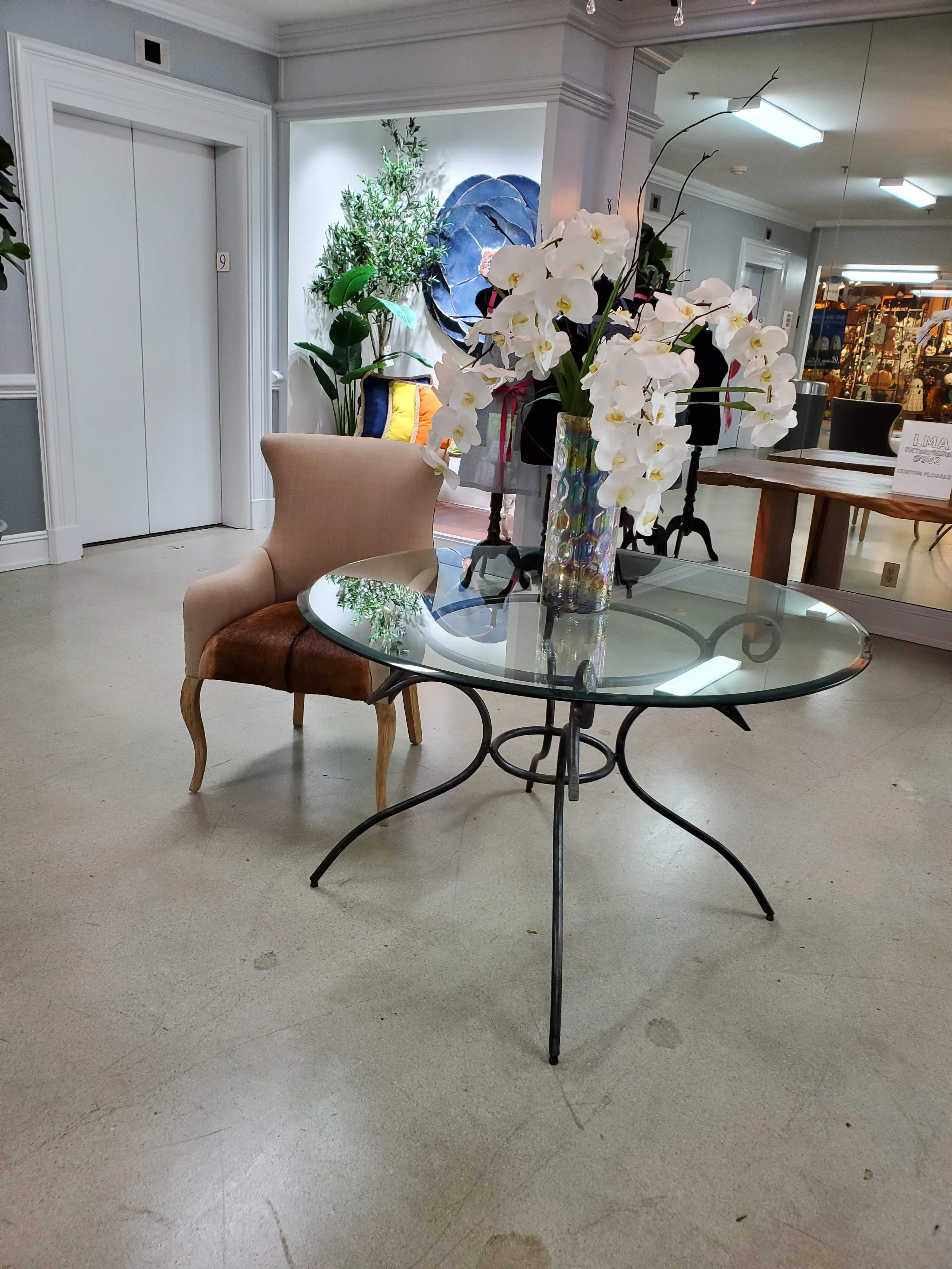 Custom iron dining table