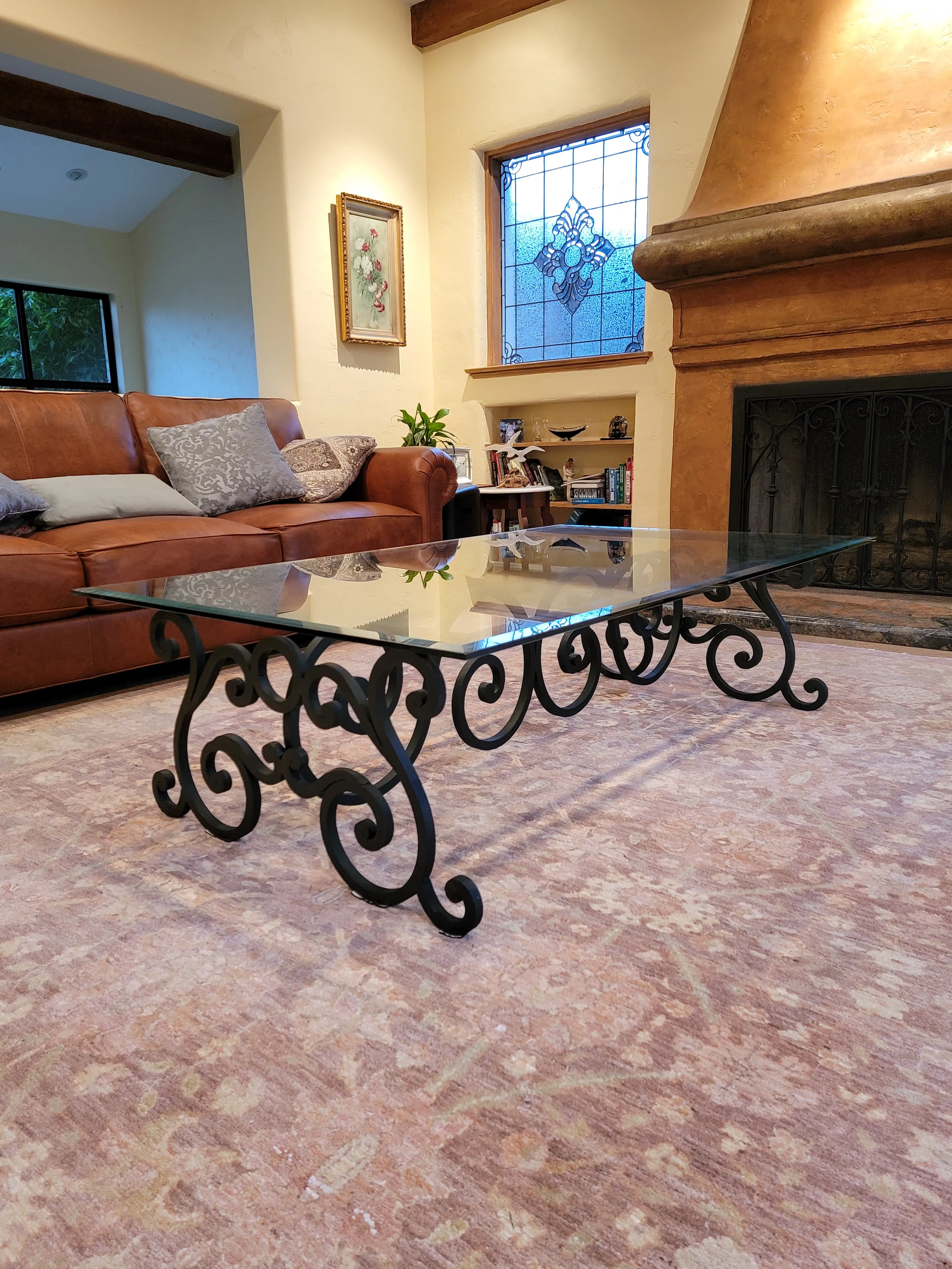 Custom iron accent table