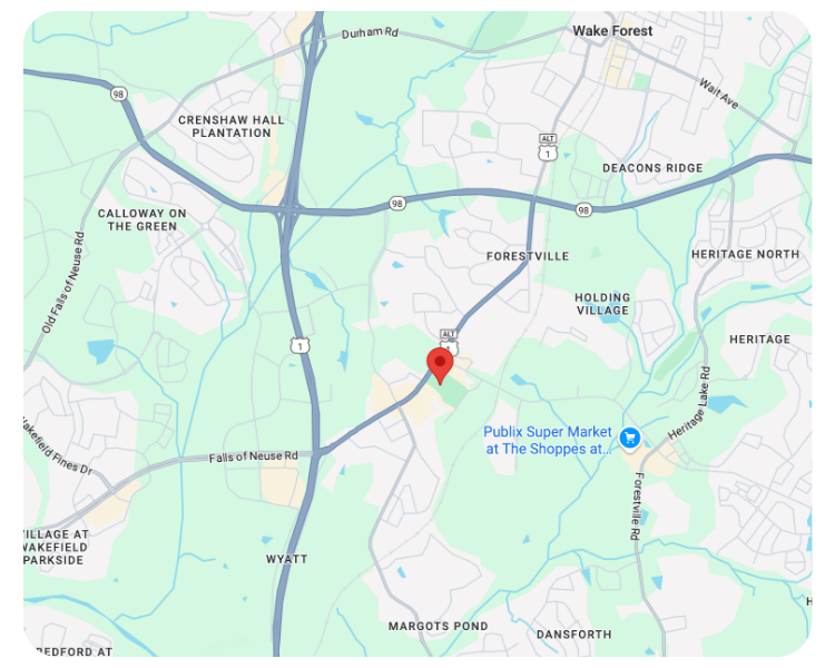 Battle House Laser Combat location map — Wake Forest, NC