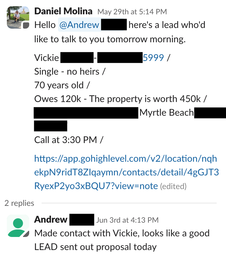 Client quote